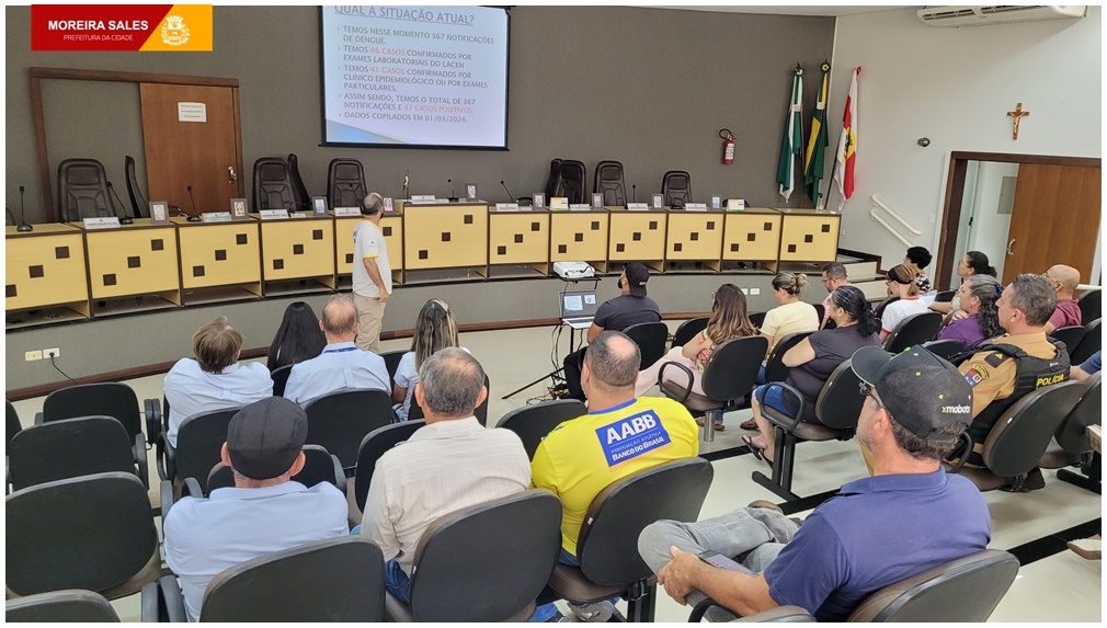 Comitê intersetorial e Prefeitura Municipal realizam sala de situação para discutir ações no combate à Dengue.