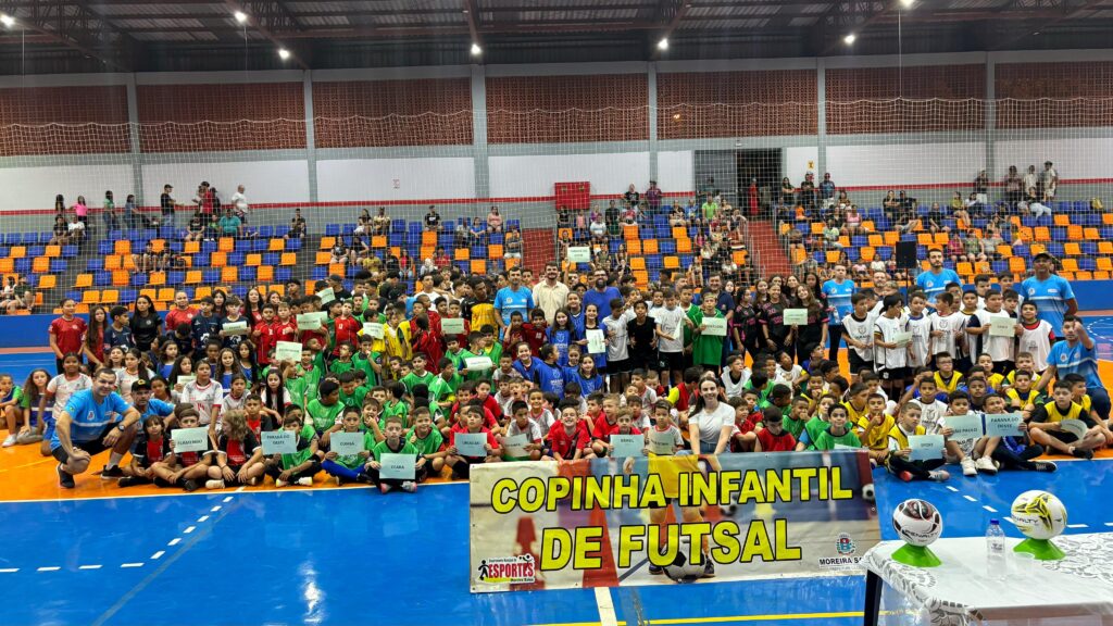 11ª Copinha de Futsal Infantil é aberta com cerca de 400 atletas das Escolinhas Municipais